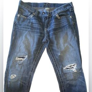 Ariat, Boyfriend jeans, patched with denim fabric